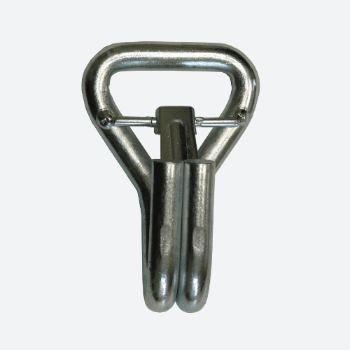 J-hook with safety device 50 mm, hook for tape width 50 mm