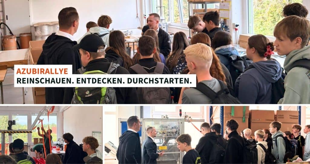 Schüler bei einer Exkursion im Klassenzimmer, Azubirallye für Jugendliche.